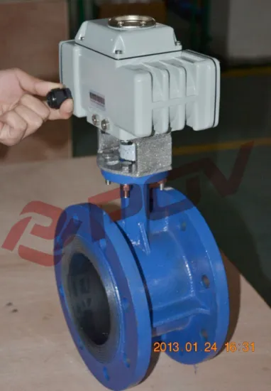 cast iron electric flange lp butterfly valve