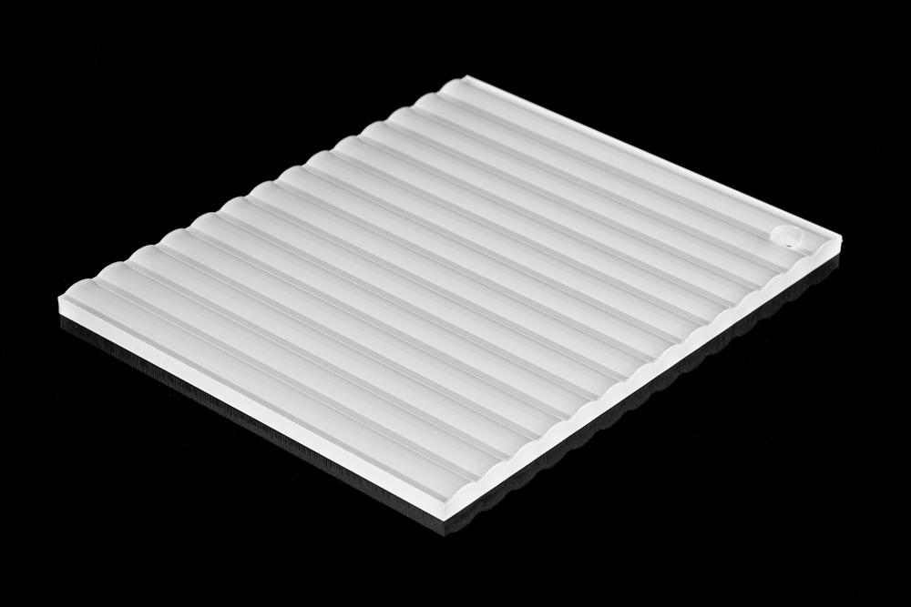 Weather resistant striped acrylic sheet