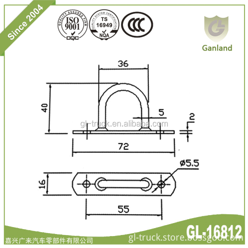 GL-16812 Trailer Accessories: Body Fittings, Round Staple Rope, Eyebolts, and Crooked Hooks
