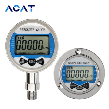 Portable LCD Digital Hydraulic Pressure Gauge for Water and Oil Liquids (60mm-100mm)