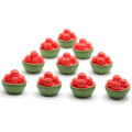 New Product Mini 100pcs Cute Fruit Tray Fruit Basket 3D Chunky Loose Pretty Cabochons Kawaii for Decoration DIY