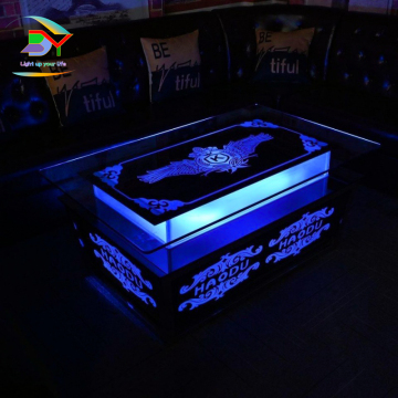 BAR Nightclub LED Cocktail Table - 16 Color Change Illuminated Furniture for Party Vibe