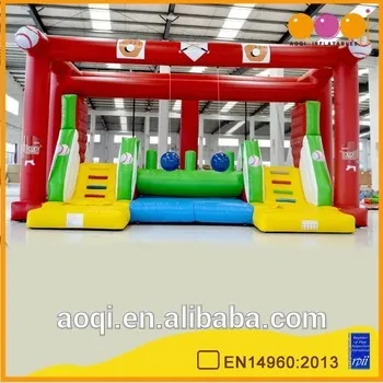 2016 AOQI commercial use outdoor inflatable sports game interactive inflatable game toys for adults
