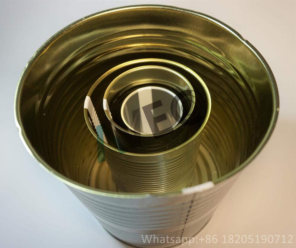 Empty food tin can round type