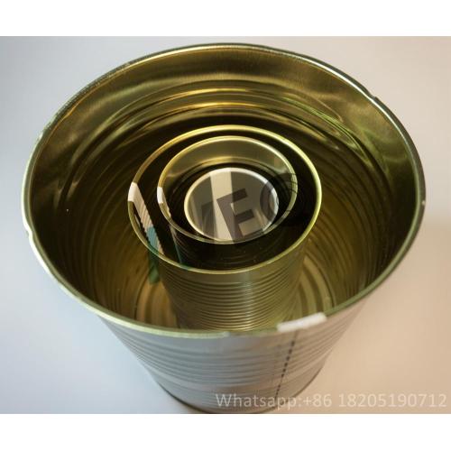 Empty food tin can round type