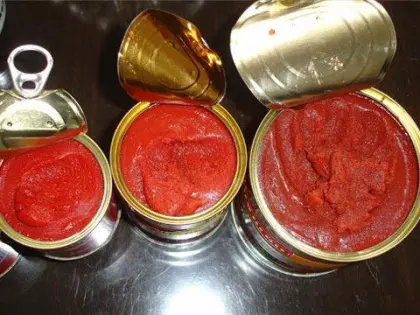 Bright Red Color 28-30% Brix Bulk Canned Tomato Paste