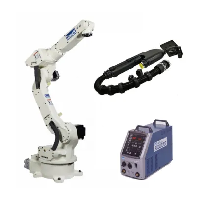6 Axis TIG Welding Robot Arm OTC FD-V8 with CNGBS Robot Dress Pack for Automated Welding