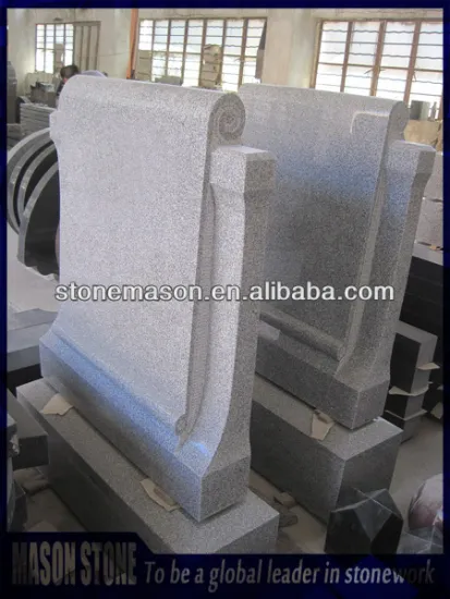 G603 cemetery scroll headstone