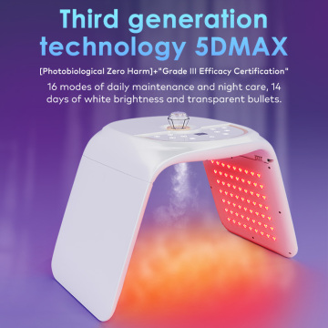 Лучшая инфракрасная маска для лица, 7-цветное светодиодное устройство для терапии красным светом с туманом