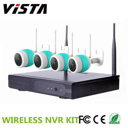 4ch Wifi Real-time IP wayarles kamera 1.3mp 4ch CCTV Kit