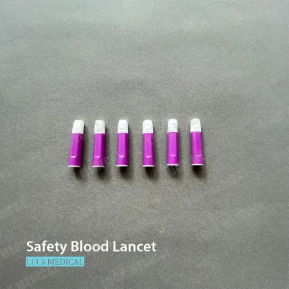 Button Activated Blood Lancet Safety Pen Type
