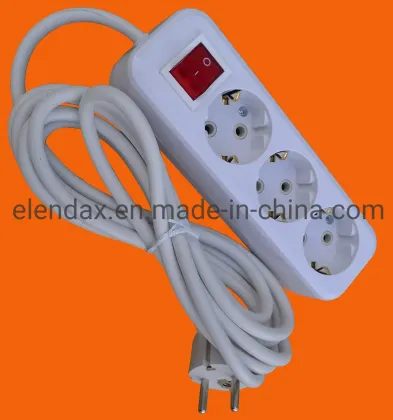 European Power Socket Three-Way Socket (E8003ES)
