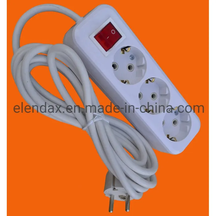 Soket Listrik Eropa Soket Tiga Arah (E8003ES)