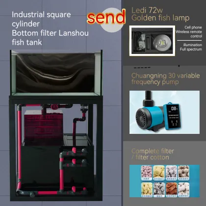 New Bottom Filter Tank Silent Office Fish Tank