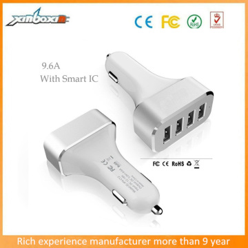 High Quality Car USB Charger With Smart Technology for Smartphone , 2.4A MAX Output Each Port for samsung galaxy s5/Apple Device