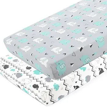 Customized Crib Sheet Set: Soft, Breathable, Elastic Microfiber & Cotton Bamboo with Fasteners