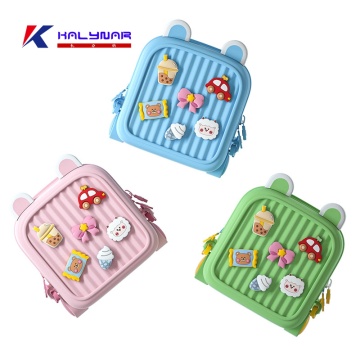 Cartoon DIY Kids School Backpack Bag