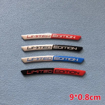 Aluminum Limited Edition Car Badge Wheel Brow Emblems - 4 Pieces/Set