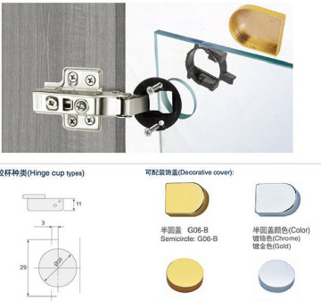 Glass door hinge