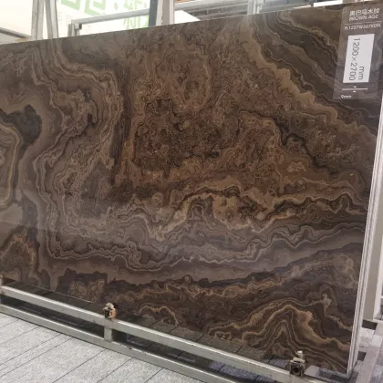 Chinese Artificial Stone Tiles: Brown Sintered Stone Countertop, Wall, and Floor Tiles (6mm, 9mm, 12mm)