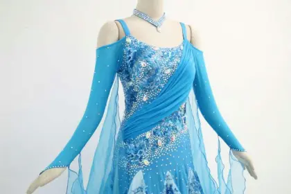 Blue ballroom attire ladies