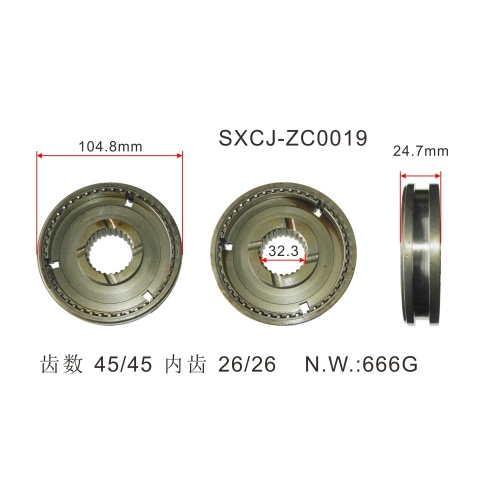 OEM Manual Gearbox Synchronizer Hub Sleeve Assembly 8-94435140-0 for Isuzu TFR54