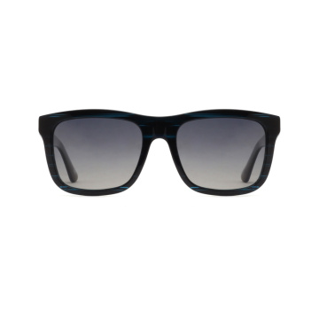 Quadratische UV400 Men Nylon polarisierte Farbtöne Acetat Sonnenbrille