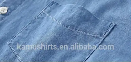 Wholesale Denim shirt for mens shirt factory Cotton washed BLUE mens denim shirts