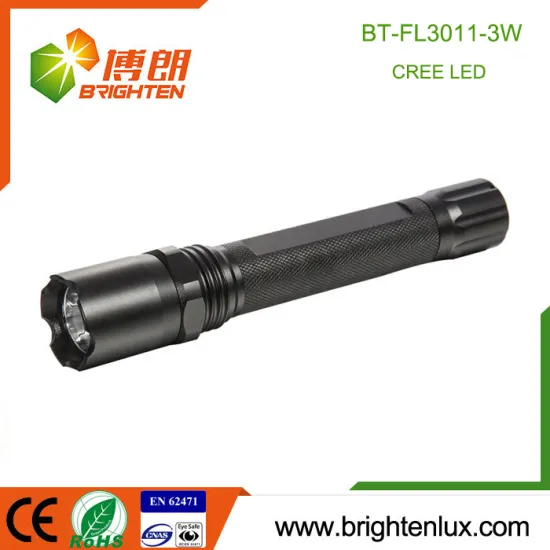 Factory Supply 1*18650 lithium Battery Used Multi function Strong Light Police 3W led Rechargeable Cree Tactical Flashlight