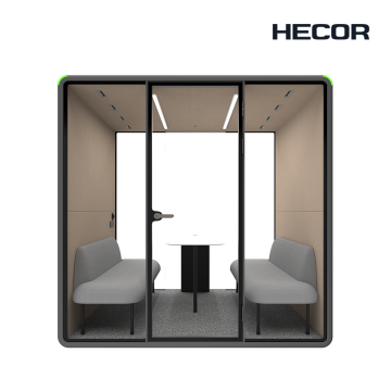 Acoustic Privacy Pod with Smart Dimming & Quick Mount