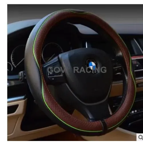 Echtes Leder Universal Car Lenkradabdeckung