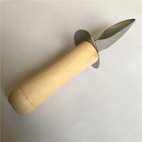 Seafood Tools Clam Oyster Shucker Opener Wooden Handle