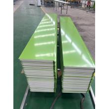 Unique Metal Art Green Flat Insulation Board Metal Exterior Wall Panel Polyurethane Core Panels Supplier