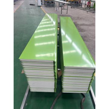 Unique Metal Art Green Flat Insulation Board Metal Exterior Wall Panel Polyurethane Core Panels Supplier