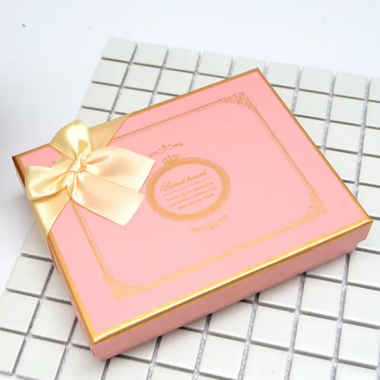 Chocolate gift box with paper divider
