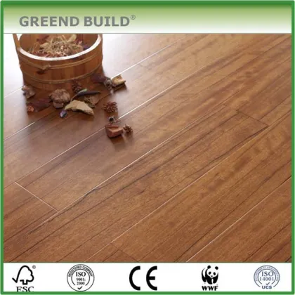 Walnut wooden floor for kitchen
