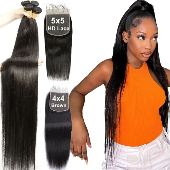 SPARK Hair Factory 10A 40 Inch Virgin Peruvian Hair,Peruvian Human Hair Bundle,Peruvian Bone Straight Human Hair Extension