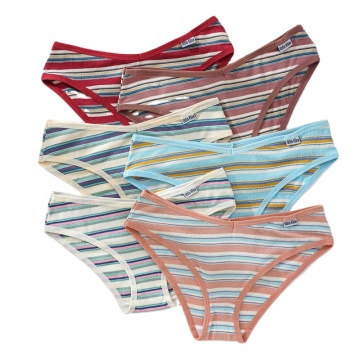 2024 Collection: Vibrant Rainbow Women's Cotton Panties for Girls and Ladies
