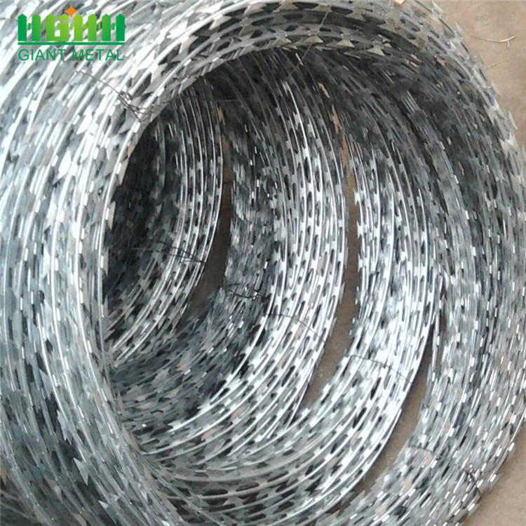 razor barbed wire fence hot dipped galvanized razor barbed wire