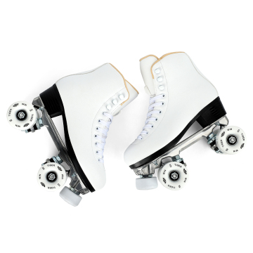Professional Quad Roller Skates with 4 Wheels - White Color - New Patines