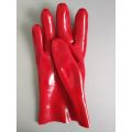 Standard Red PVC gauntlet open cuff 11 inch gloves