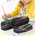 ถุงปากกาดินสอผ้าใบที่เป็นของแข็งมีความจุขนาดใหญ่สร้างเคสดินสอผ้าเกาหลีสำหรับโรงเรียน