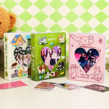 Custom Kpop Photo Album and Photocard Holder - 2 Pocket Heart Shape Storage