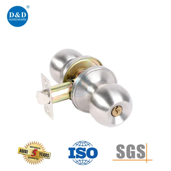 Stain Finish Konbset Storeroom Door Handle Lock Lockset