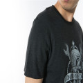 WFF01-Black Pattern Print Tshirt في النسيج الوظيفي