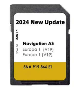 VW Discover Media Navigation AS V19 Map UK Europe 2024 - 32GB SD Card