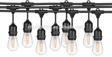 LED Garden decorated string lights IP 65 Waterproof commercial grade 30V 10pcs S14 hanging light bulbs