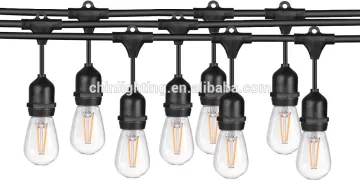 24feet Hanging 12 E26 Sockets S14 Edsion filament bulbs UL listed