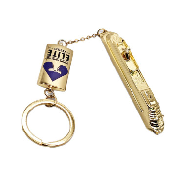 Custom 3D engraved ship keychain