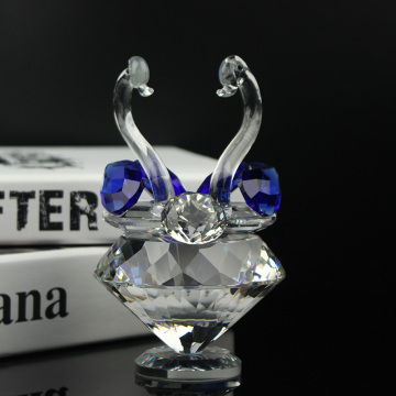 Crystal Diamond Swan Glass Wedding Decoration Centerpieces